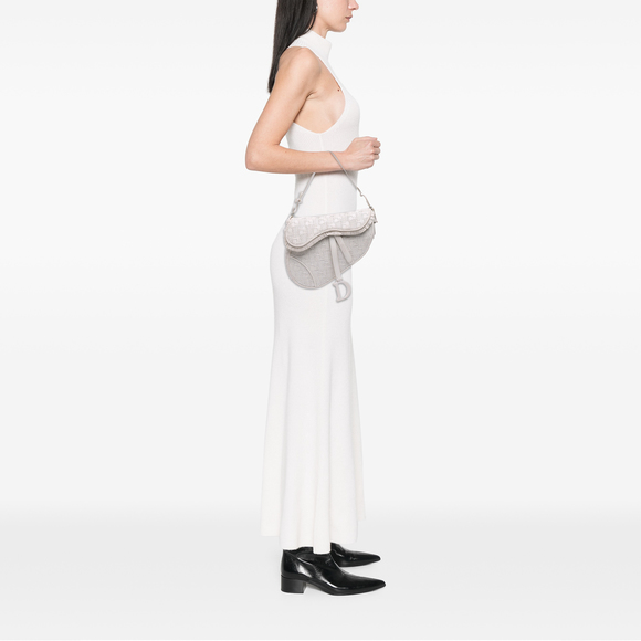 Pre-Loved Dior Ultra Matte Woven Calfskin Saddle Bag - Picture 8 of 9